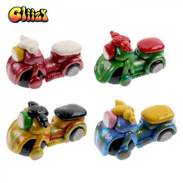 5 IN GLIIZY BIKE DESIGN CLAY HAND PIPE