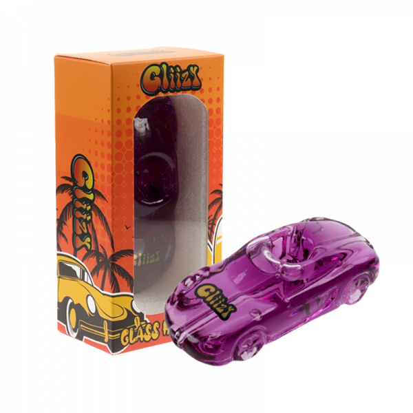 5 IN GLIIZY CAR DESIGN GLYCERIN HAND PIPE