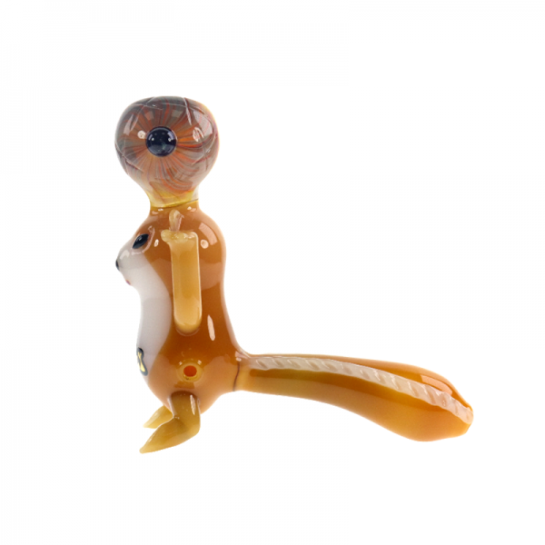 5 IN GLIIZY ANIMAL GLASS HAND PIPE