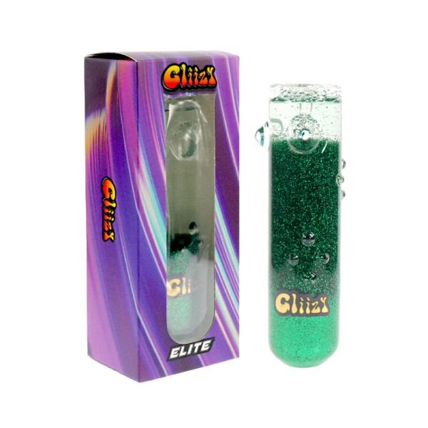 4.8 IN GLIIZY ELITE GLYCERIN STREAM ROLLE GLASS HAND PIPE