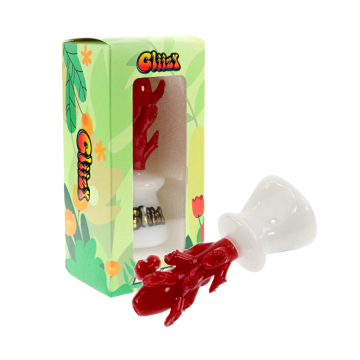 4 IN GLIIZY BONSAI GLASS HAND PIPE