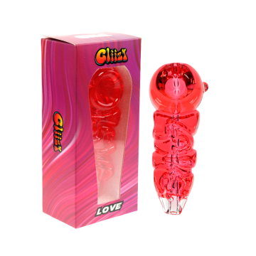 4.4 IN GLIIZY LOVE GLASS HAND PIPE 