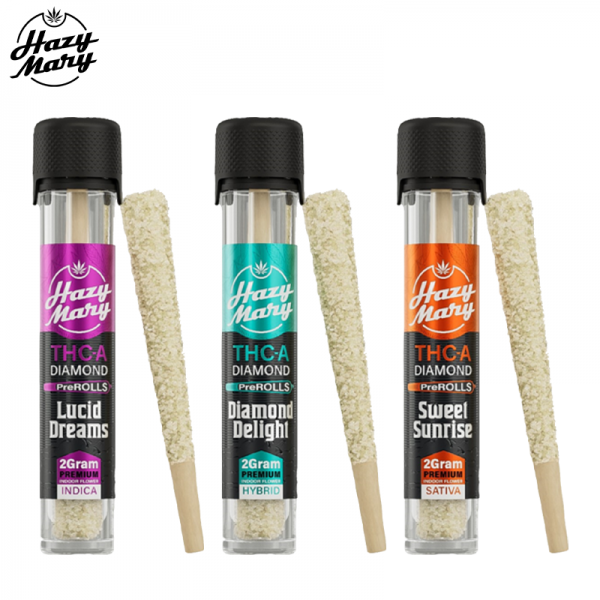 HAZY MARY THC-A DIAMOND PRE ROLLS 2GM/1CT/10PK