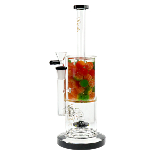 10 IN HIPSTER CITRUS BURST RECYCLER GLASS DAB RIG