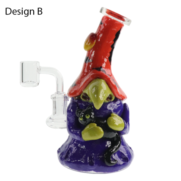 7 IN HALLOWEEN STYLE MINI GLASS WATER PIPE