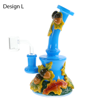 7 IN HALLOWEEN STYLE MINI GLASS WATER PIPE