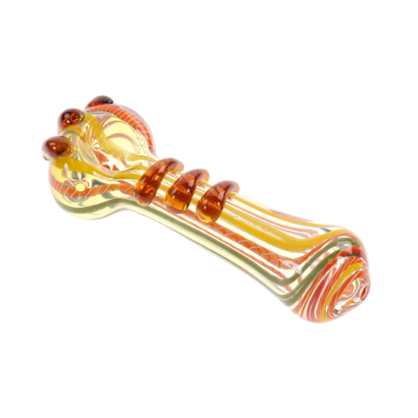 5 IN COLORFUL GLASS HAND PIPE 3CT/PK