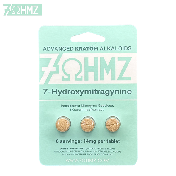 7ΩHMZ 7-HYDROXYMITRAGYNINE KRATOM TABLETS 14MG/20PK