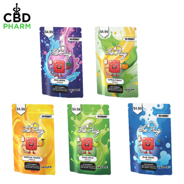 THE PLUG BY CBD PHARMA D8 + D9 GUMMIES 1000MG/10CT/10PK