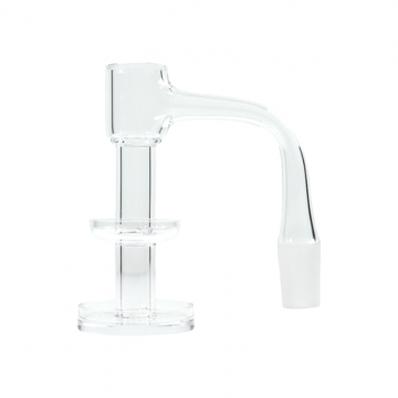 FLAT BOTTOM DUAL LEVELS 14mm MALE 90° QUARTZ BANGER 