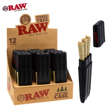 RAW THREE TREE TRIPLE PREROLL CASE 12CT/DISPLAY