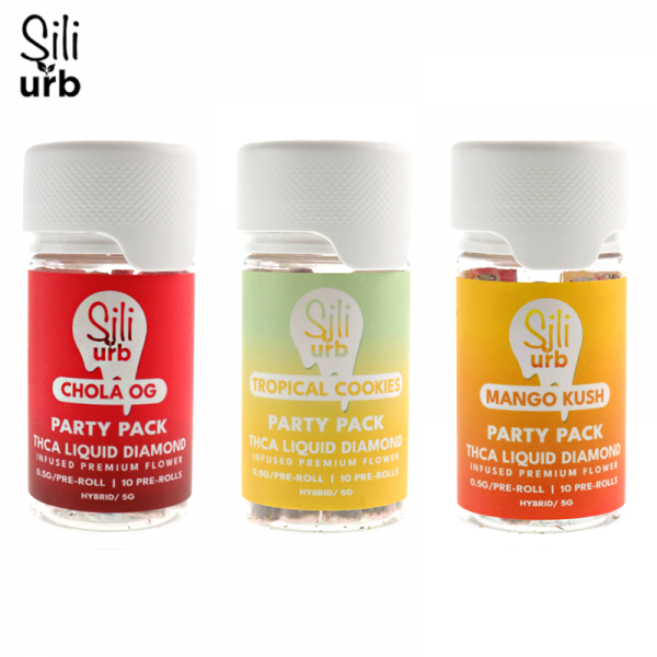 SILI X URB THC-A DIAMOND PRE ROLLS 0.5GM/10CT/JAR