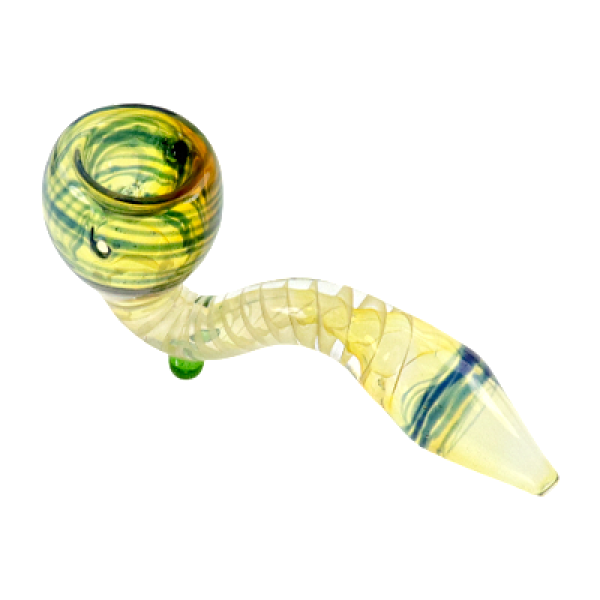 5 IN SHERLOCK DESIGN GLASS HAND PIPE 3CT/PK