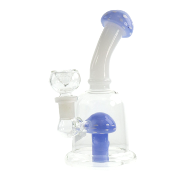 7 IN MUSHROOM CONE GLASS WATER PIPE