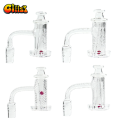 GLIIZY 14mm MALE  90° W/CARB CAP ETCHGLIM QUARTZ BANGER SET