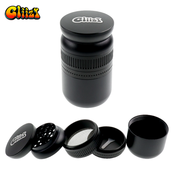 GLIIZY 5-PIECE 63MM LARGE STORAGE ALUMINUM HERB GRINDER