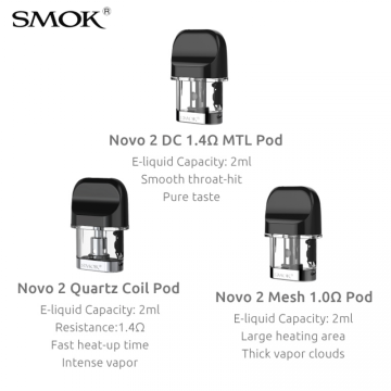 SMOK NOVO 2 REPLACEMENT PODS 3CT/PK