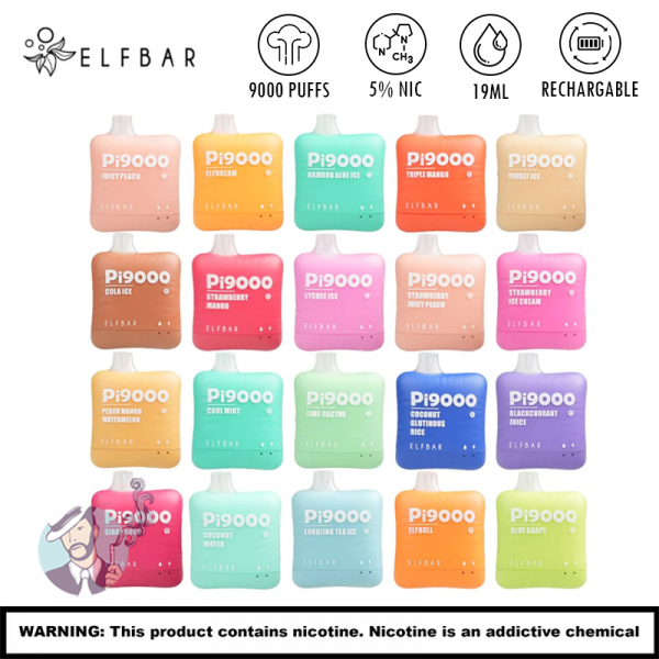 ELFBAR PI-9000 DISPOSABLE VAPE 10CT/DISPLAY