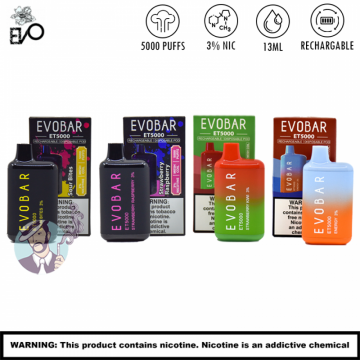 EVO BAR ET5000 NICOTINE DISPOSABLE VAPE 10CT/DISPLAY