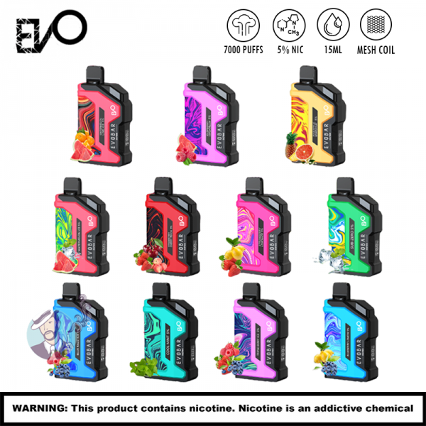 EVO BAR OG7000 DISPOSABLE VAPE 5CT/DISPLAY