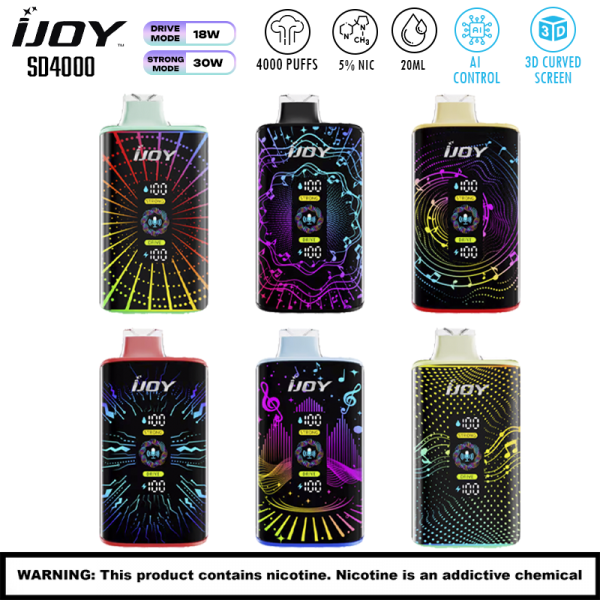 IJOY SD40000 W/AI VOICE CONTROL DISPOSABLE VAPE 5CT/DISPLAY