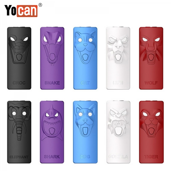 YOCAN KODO ANIMAL SERIES 510 THREAD VAPE BATTERY PACK 10CT/PK - MIXED COLOR