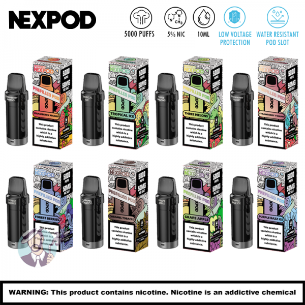 WOTOFO NEXPOD 5000 PUFFS DISPOSABLE POD 10CT/DISPLAY