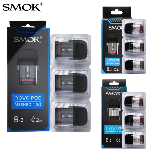 SMOK NOVO POD M MESHED REPLACEMENT PODS 2ML/3CT/PK