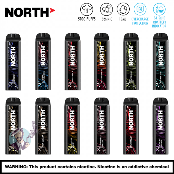 NORTH 3 NICOTINE 5000 PUFFS DISPOSABLE VAPE 10CT/DISPLAY