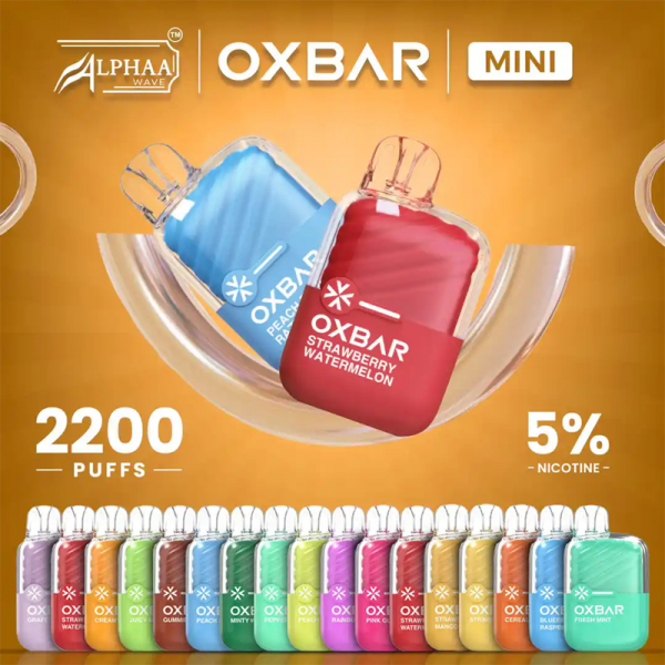 OXBAR X ALPHAA WAVE MINI 2200 PUFFS DISPOSABLE VAPE 10CT/DISPLAY