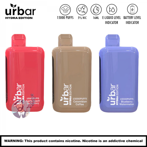 URBAR X HYDRA 15000 PUFFS DISPOSABLE VAPE 5CT/DISPLAY