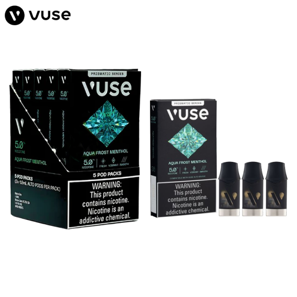 VUSE 5 SALT NICOTINE ALTO 1.8ML REFILLED PODS 3CT/5PK - AQUA FROST MENTHOL