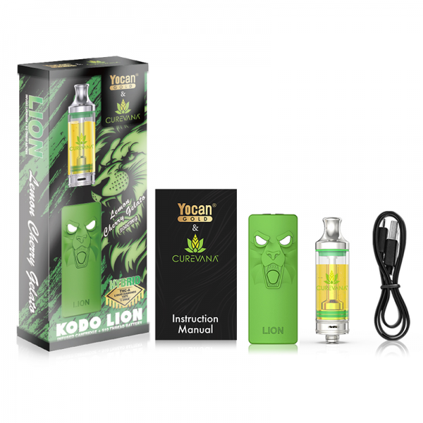 YOCAN GOLD X CUREVANA THC-A LIQUID DIAMOND 3GM VAPE CARTRIDGE W/BATTERY KIT