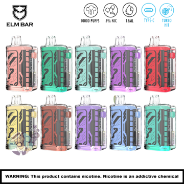 ELM BAR TURBO HIT 10000 PUFFS DISPOSABLE VAPE 5CT/DISPLAY