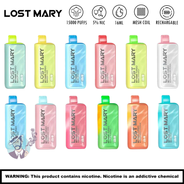 LOST MARY MT15000 TURBO DISPOSABLE VAPE 5CT/DISPLAY