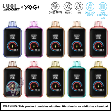 LUCID BOOST X YOGI 20123 PUFFS DISPOSABLE VAPE 5CT/DISPLAY