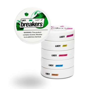 LUCY BREAKERS 4MG / 8MG NICOTINE CAPSULE POUCHES 15CT/5PK 