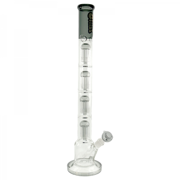 23 IN GLIIZY  4 CHAMBER 6 ARM TREE STRAIGHT PERCOLATOR GLASS WATER PIPE