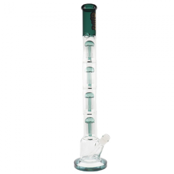 23 IN GLIIZY  4 CHAMBER 6 ARM TREE STRAIGHT PERCOLATOR GLASS WATER PIPE