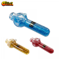 4 IN GLIIZY GLYCERIN GLASS HAND PIPE