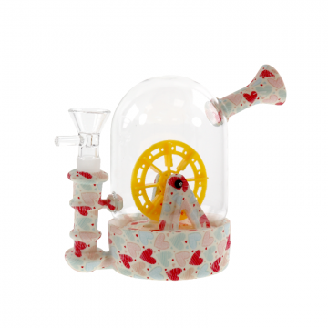 5.5 IN GLASS OBJECT SILICONE WATER PIPE 