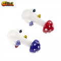 5 IN GLIIZY CREMINI MUSHROOMS GLASS HAND PIPE