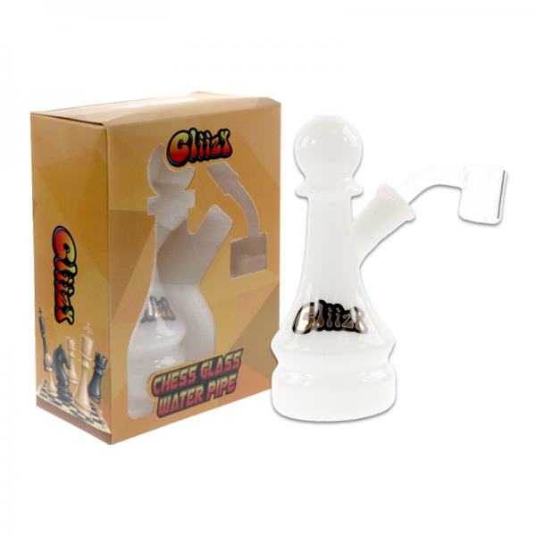 6 IN GLIIZY CHESS MINI GLASS WATER PIPE