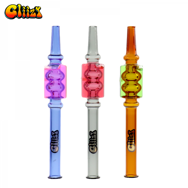 6 IN GLIIZY CONE PERCOLATOR HONEY STRAW GLAS NECTAR COLLECTOR