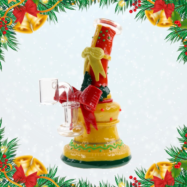 7 IN CHRISTMAS HOLIDAY TREE DAB RIG MINI GLASS WATER PIPE