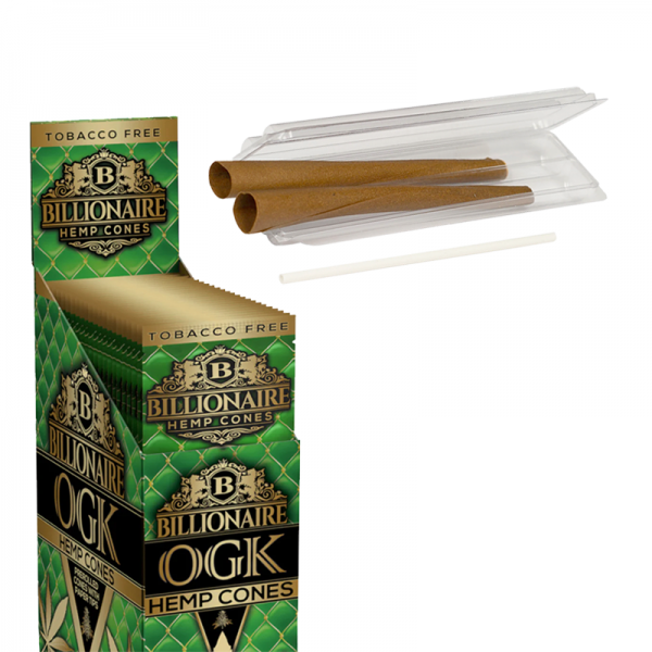 BILLIONAIRE HEMP PRE-ROLLED CONES 2CT/10PK