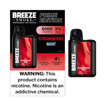 BREEZE PRIME EDITION 6000 PUFFS DISPOSABLE VAPE 5CT/DISPLAY