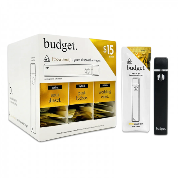 BUDGET D8 | HHC | THC-A DISPOSABLE VAPE 1GM/30CT ASSORTED FLAVORS PACK