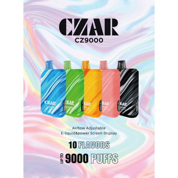 CZAR CZ9000 DISPOSABLE VAPE 5CT/DISPLAY