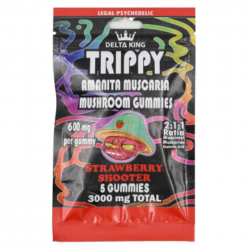 DELTA KING TRIPPY AMANITA D9 MUSHROOM GUMMIES 600MG/5CT/10PK (CL)